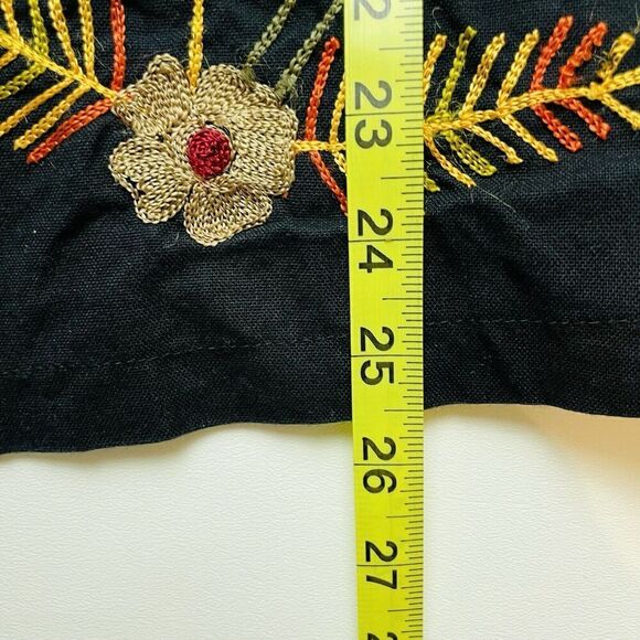 Alex Kim Fall Autumn Jacket Womens 1X Black Floral Embroidered Art to Wear Artsy - Picture 9 of 10